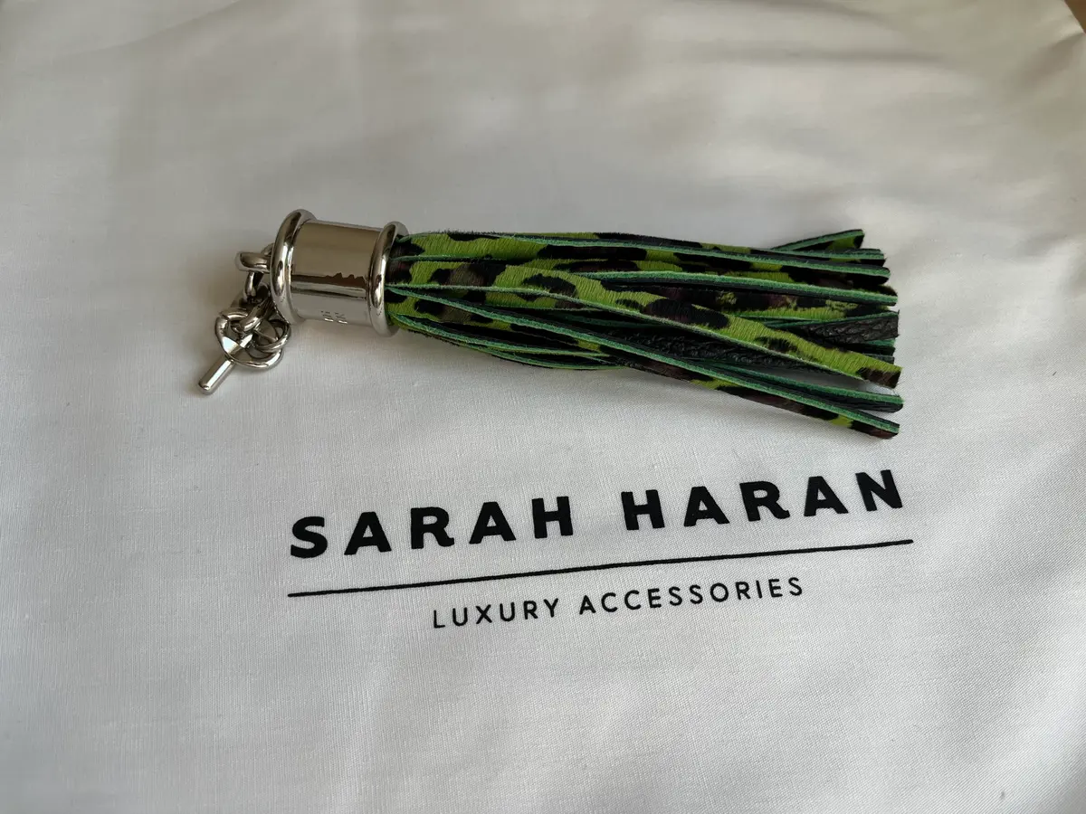Outlet - Tassel - Leather Capsule Textured - Silver / Lime Leopard
