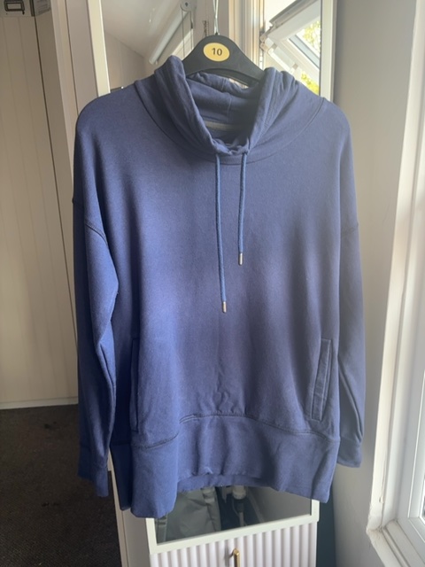 Longline funnel neck sweatshirt