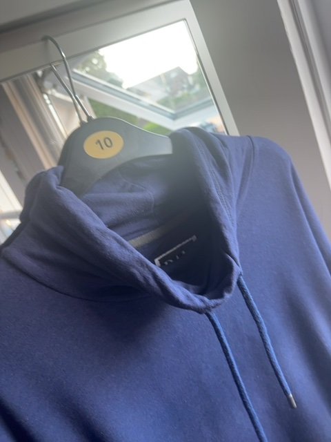 Longline funnel neck sweatshirt