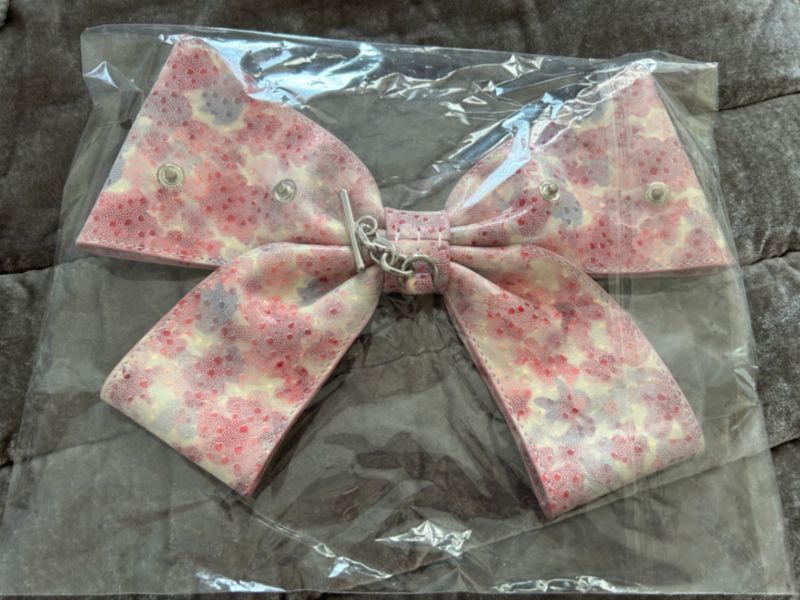Cherry Blossom Deco Bow In Silver Colour Hardware 