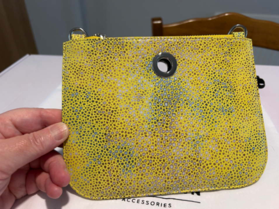 Brand new Lemon Fizz Shagreen Lily - Silver hardware