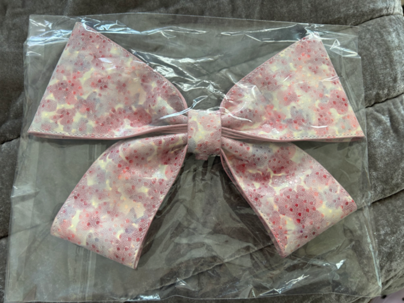 Cherry Blossom Deco Bow In Silver Colour Hardware 
