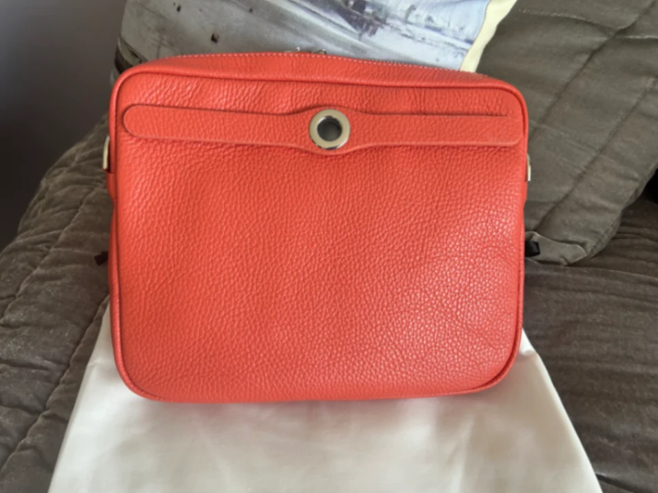 Mia Crossbody - Silver / Coral