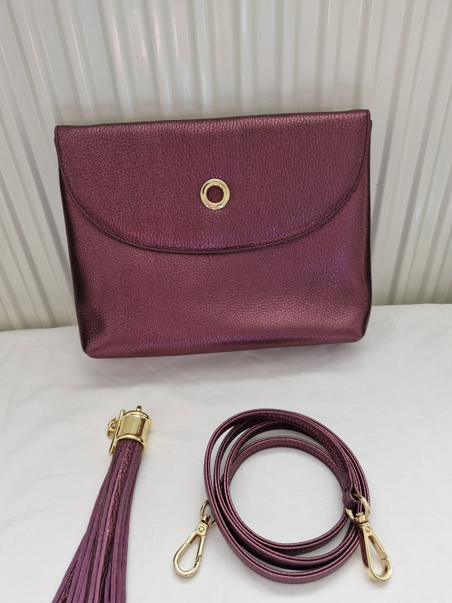 Metallic purple jasmine brand new gold hardware