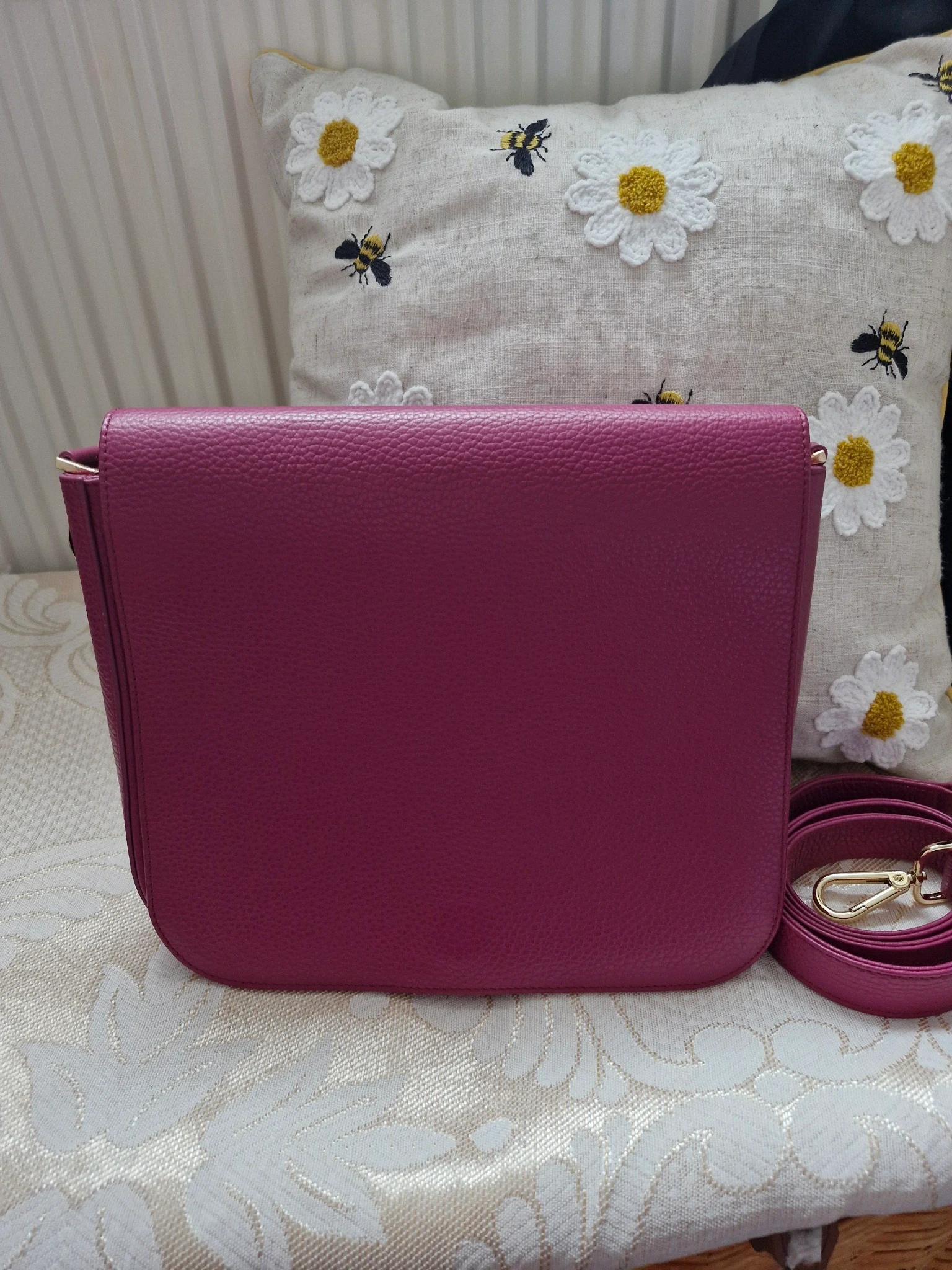 Berry iris hobo bag gold hardware 