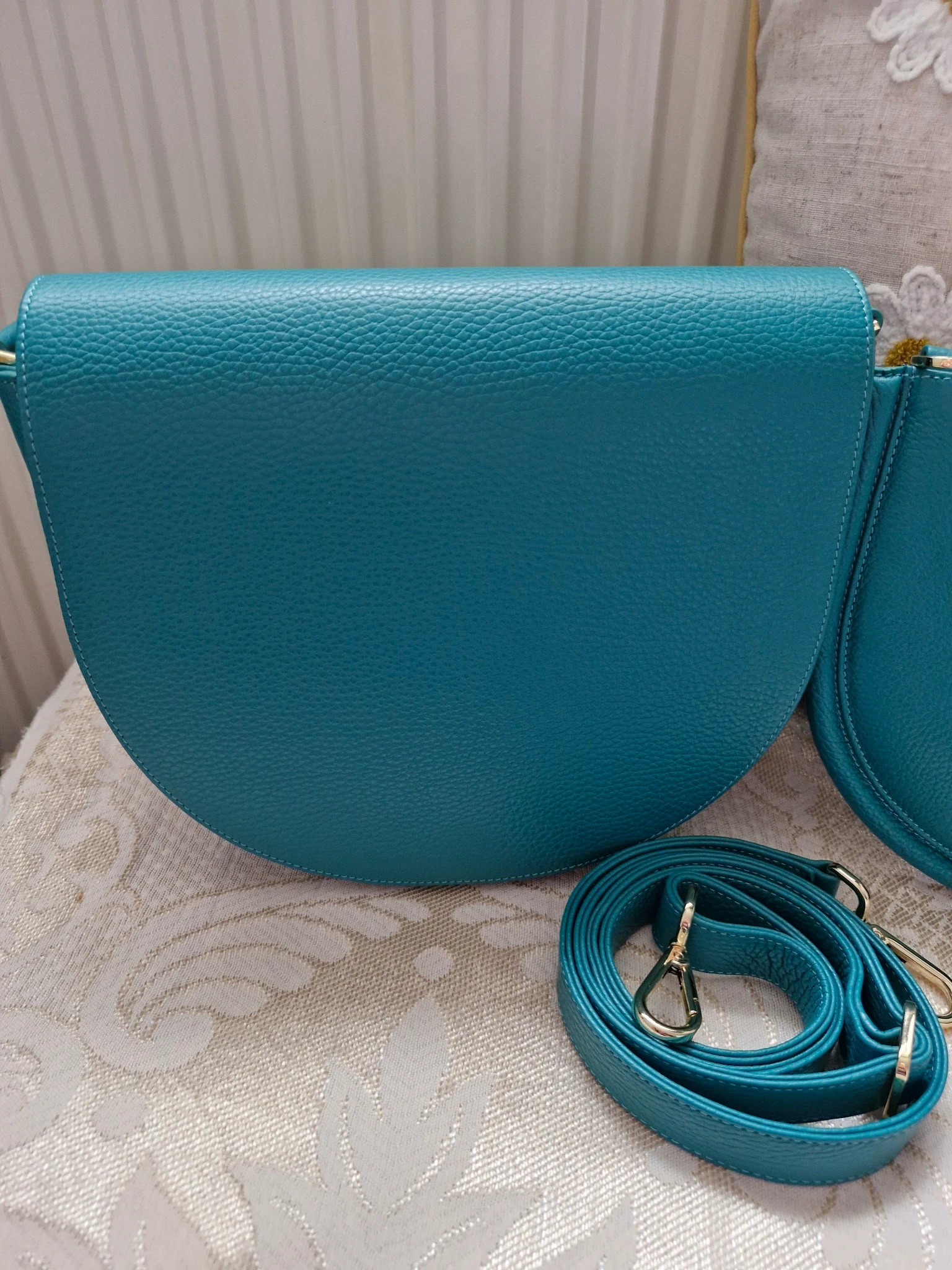 Brand new lagoon fully loaded luna satchel gold hardware 