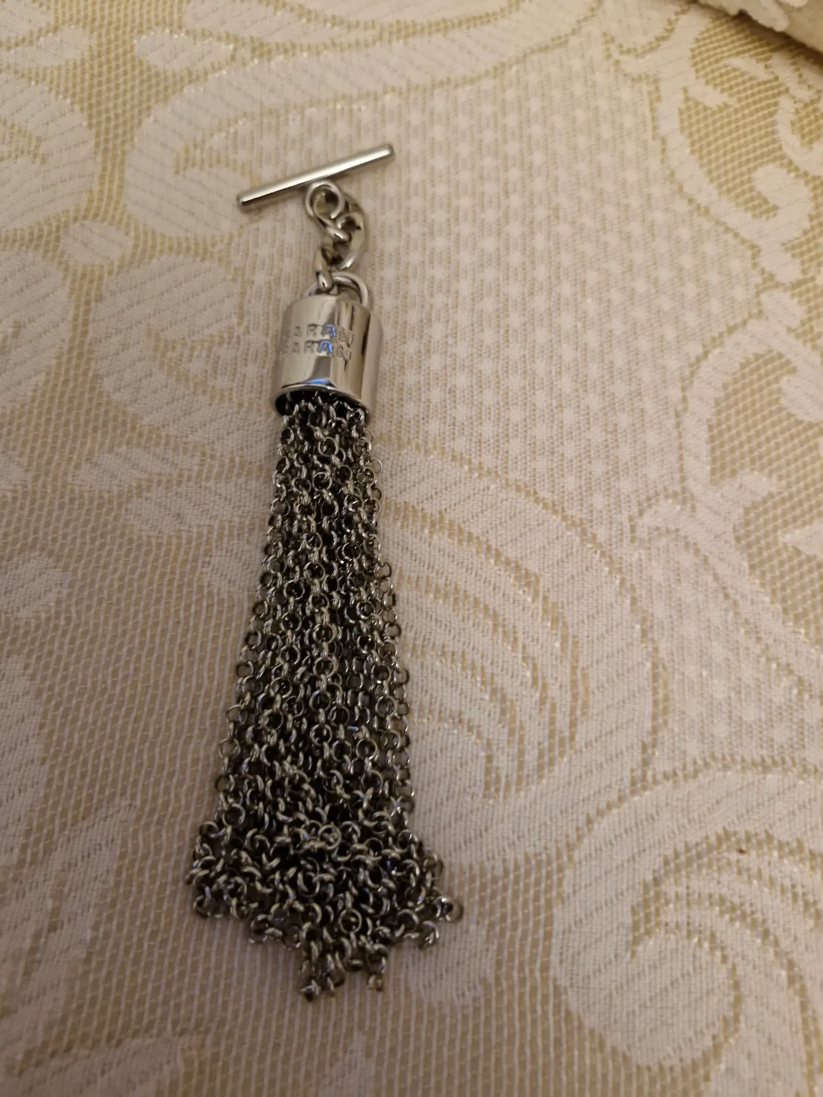 Silver icicle tassel shw 