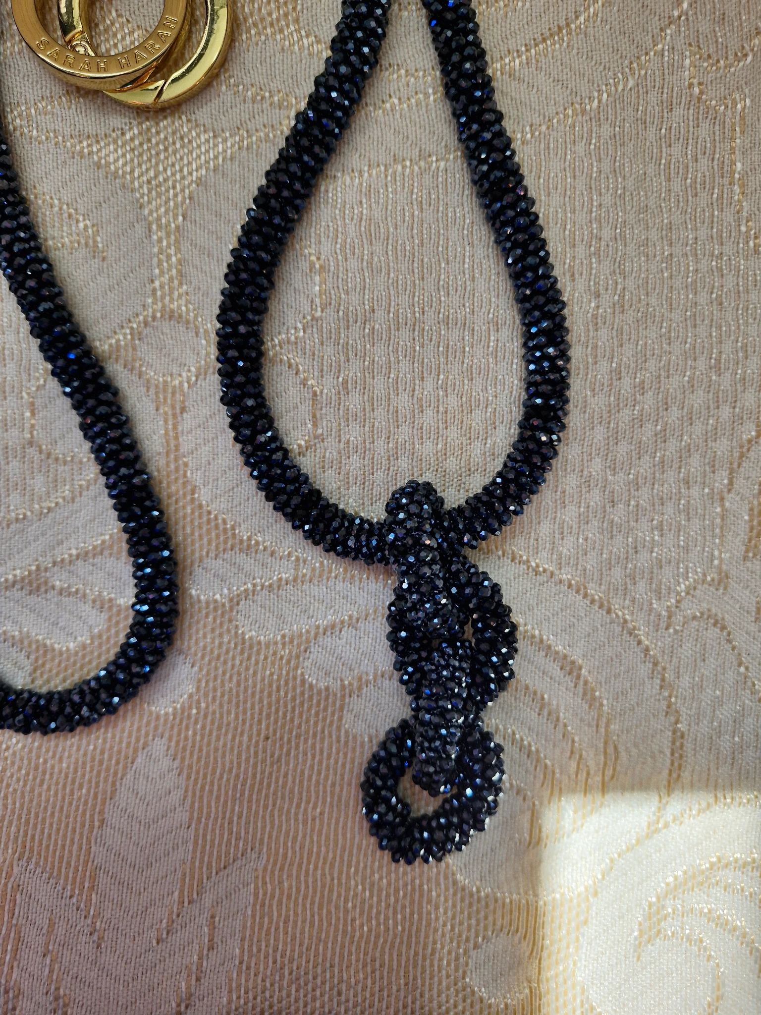 Navy spafkly kings knot strap ghw 