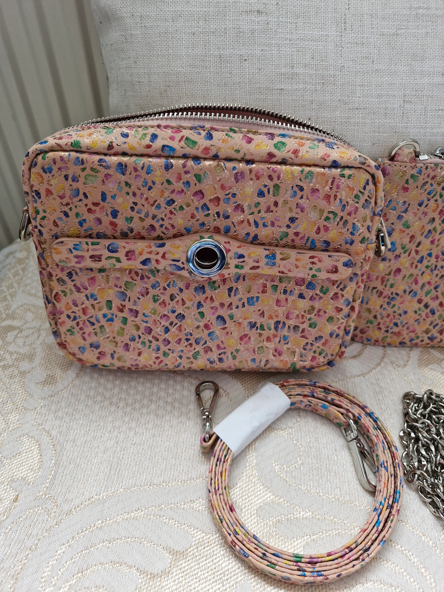 Confetti millie and matching lily brand new silver hardware 