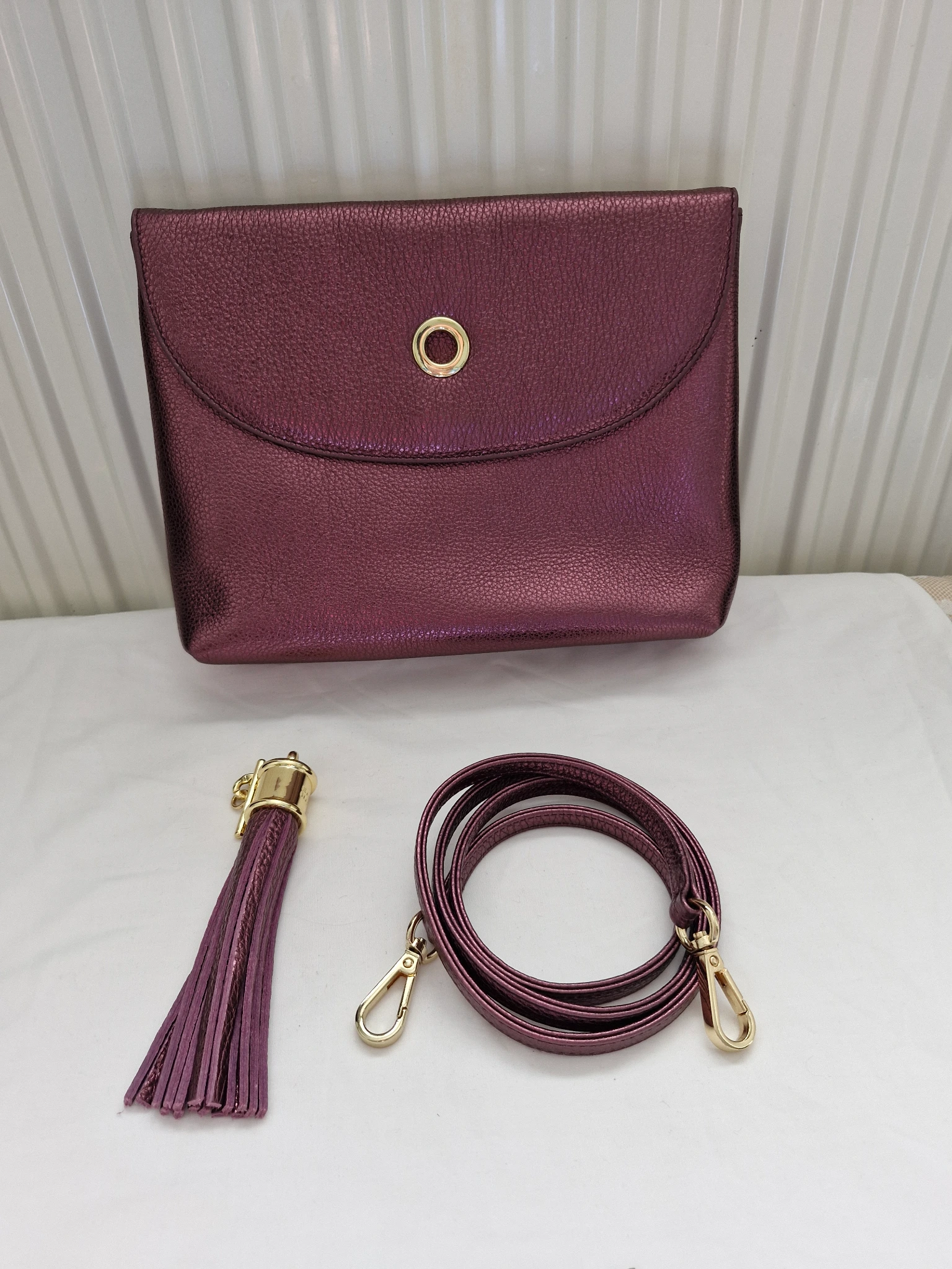 Metallic purple jasmine brand new gold hardware