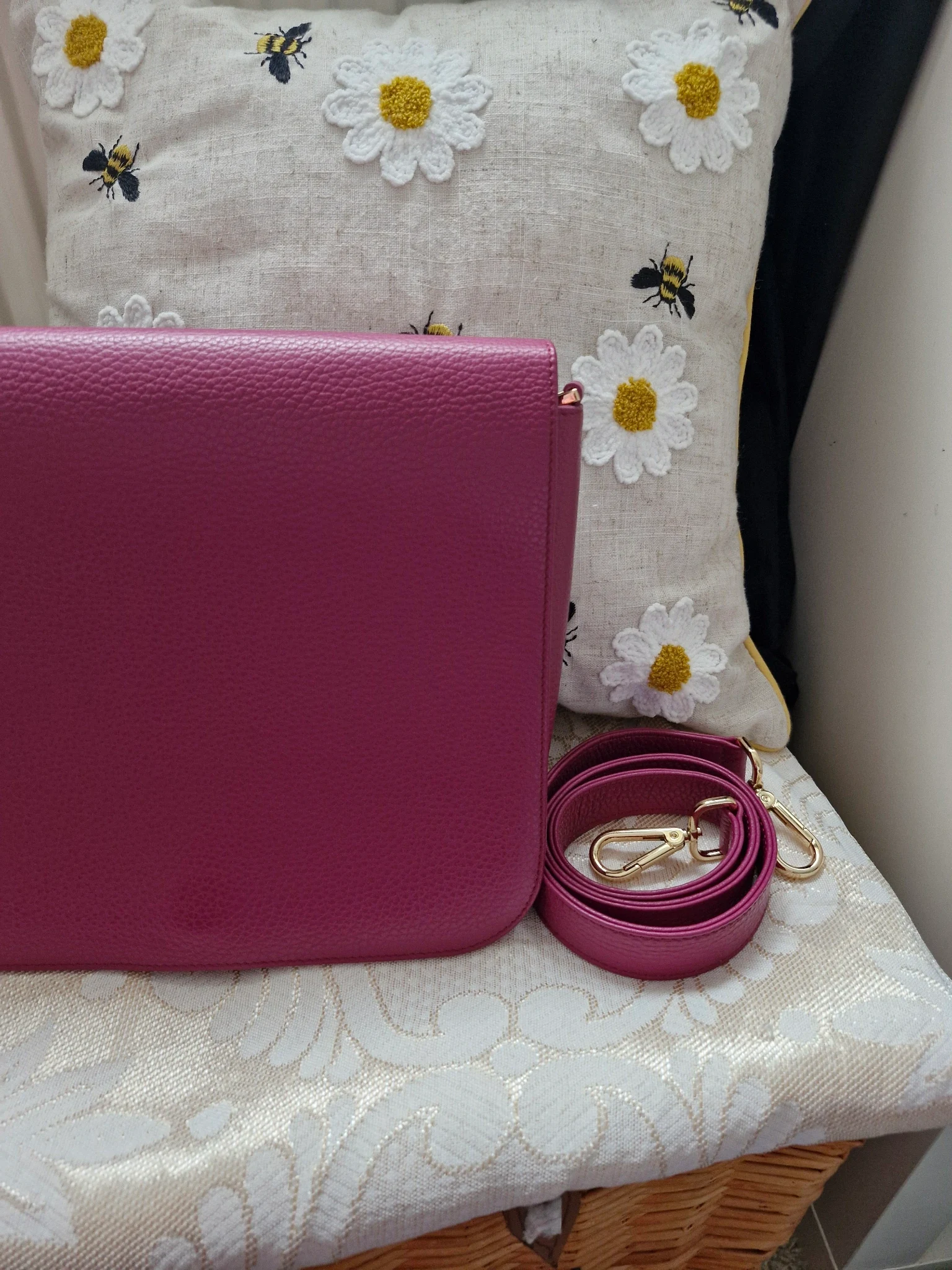 Berry iris hobo bag gold hardware 