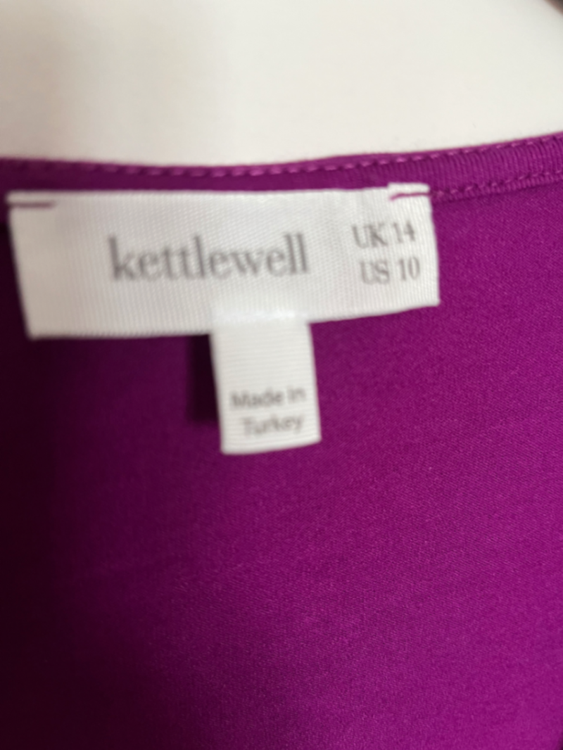 Kettlewell dark amethyst faux wrap long sleeve top