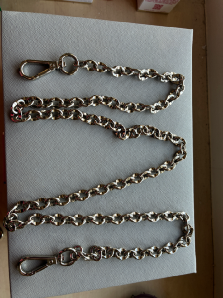 Long silver chains