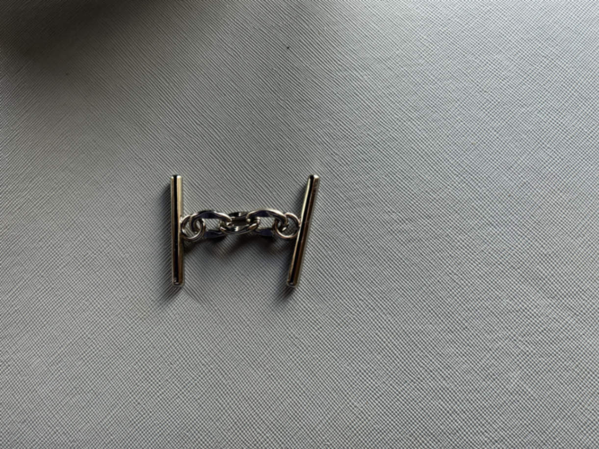 Double T bar connector silver