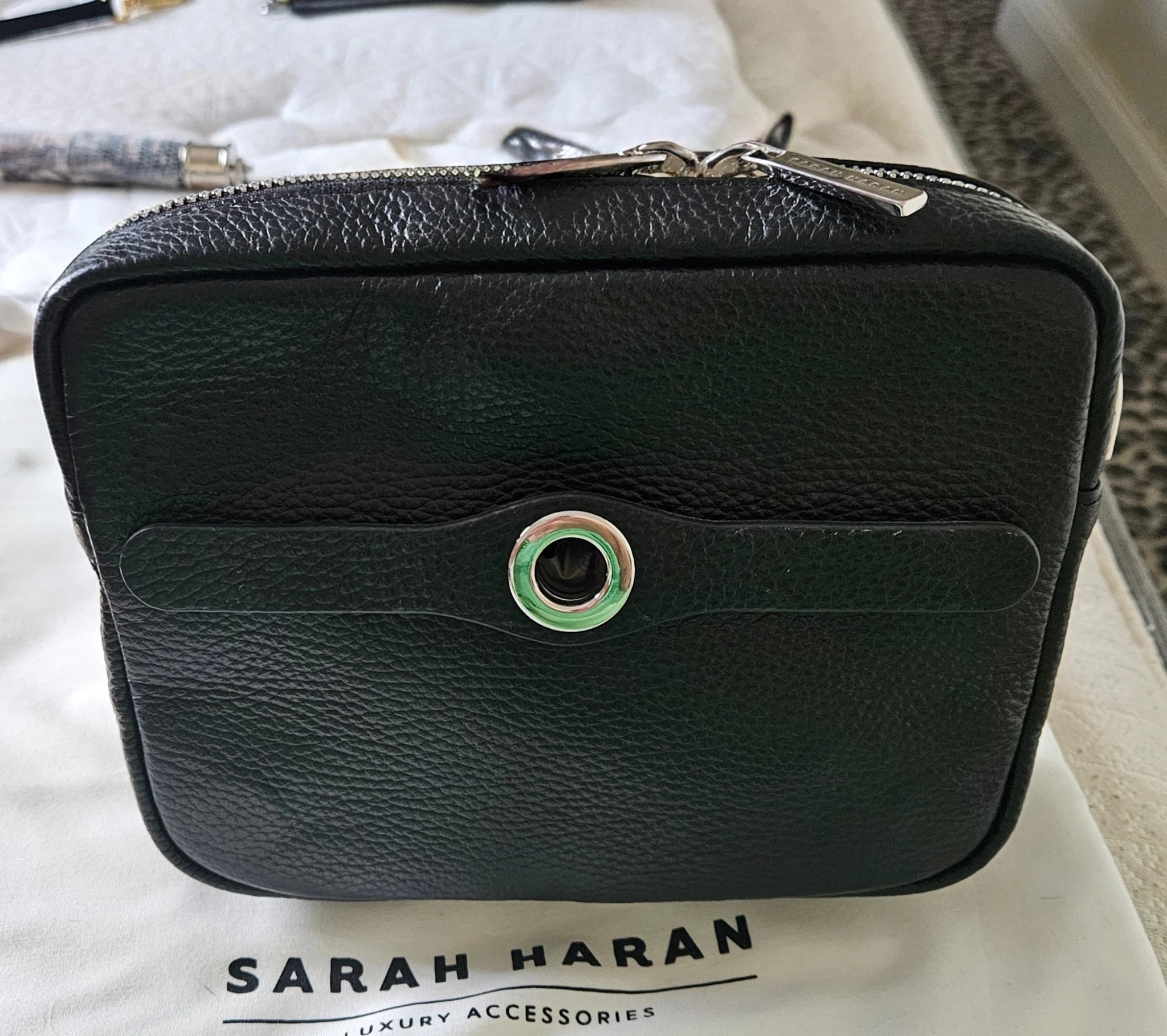 Black Millie Crossbody with silver hardware 