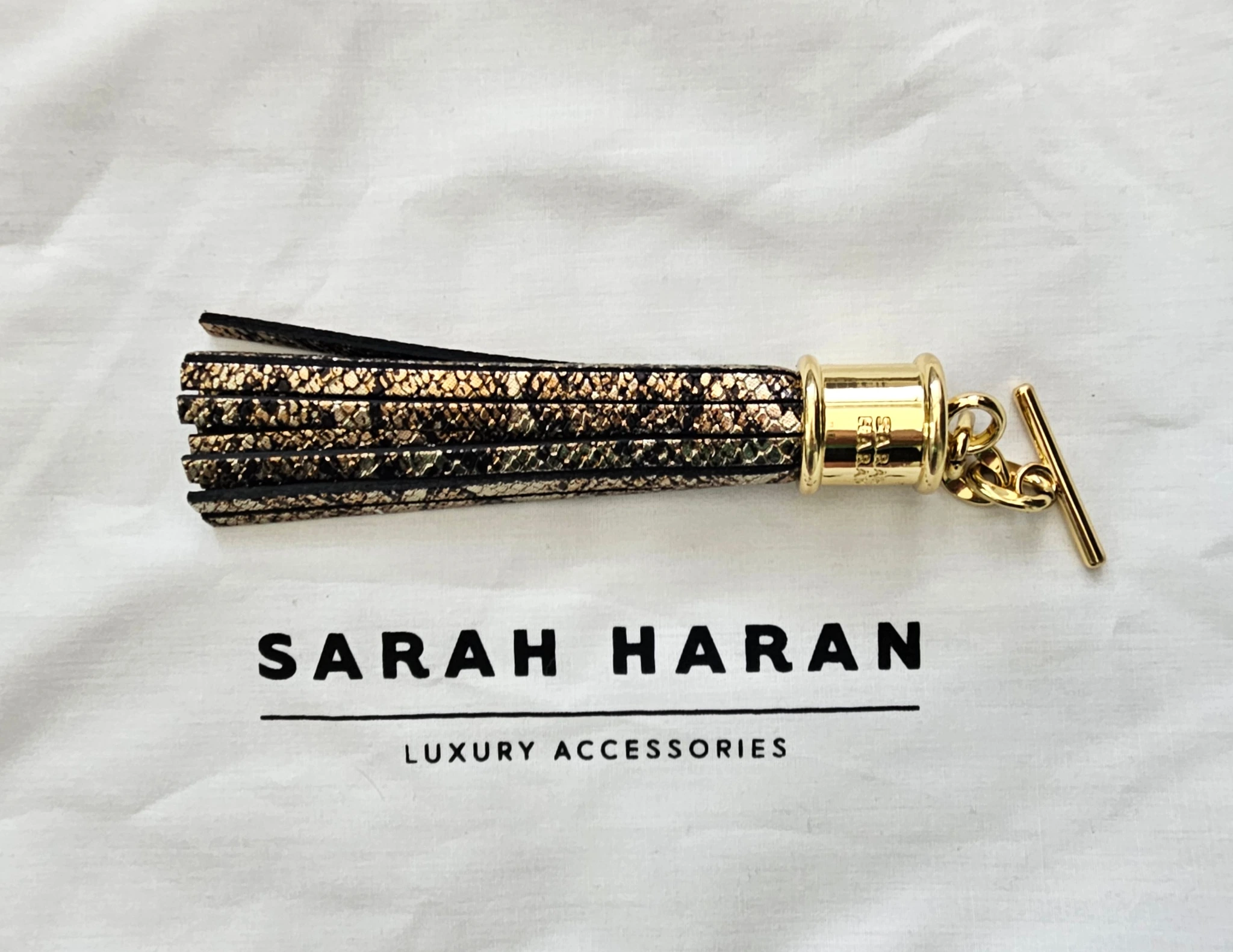 Python Glamour Classic Tassel with Gold Hardware 