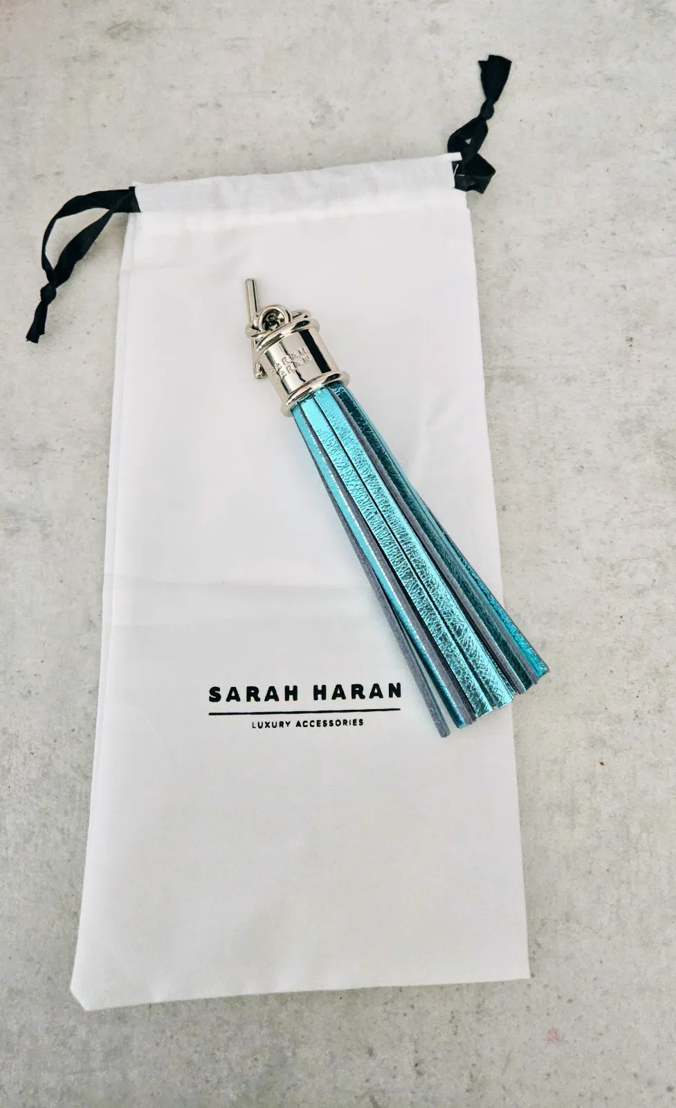Deco Tassel - Metallic Turquoise Silver Hardware 