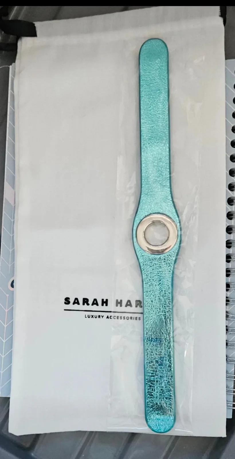 Deco Popper | Metallic Turquoise with Silver hardware