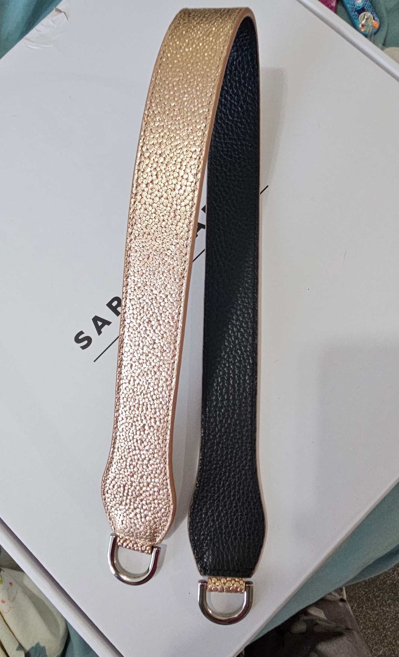 Gemini Strap | Blush Rose Black with Silver hardware