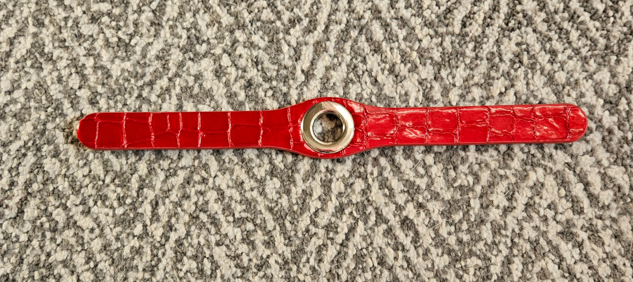 Red Croc Classic Deco with Silver Hardware 