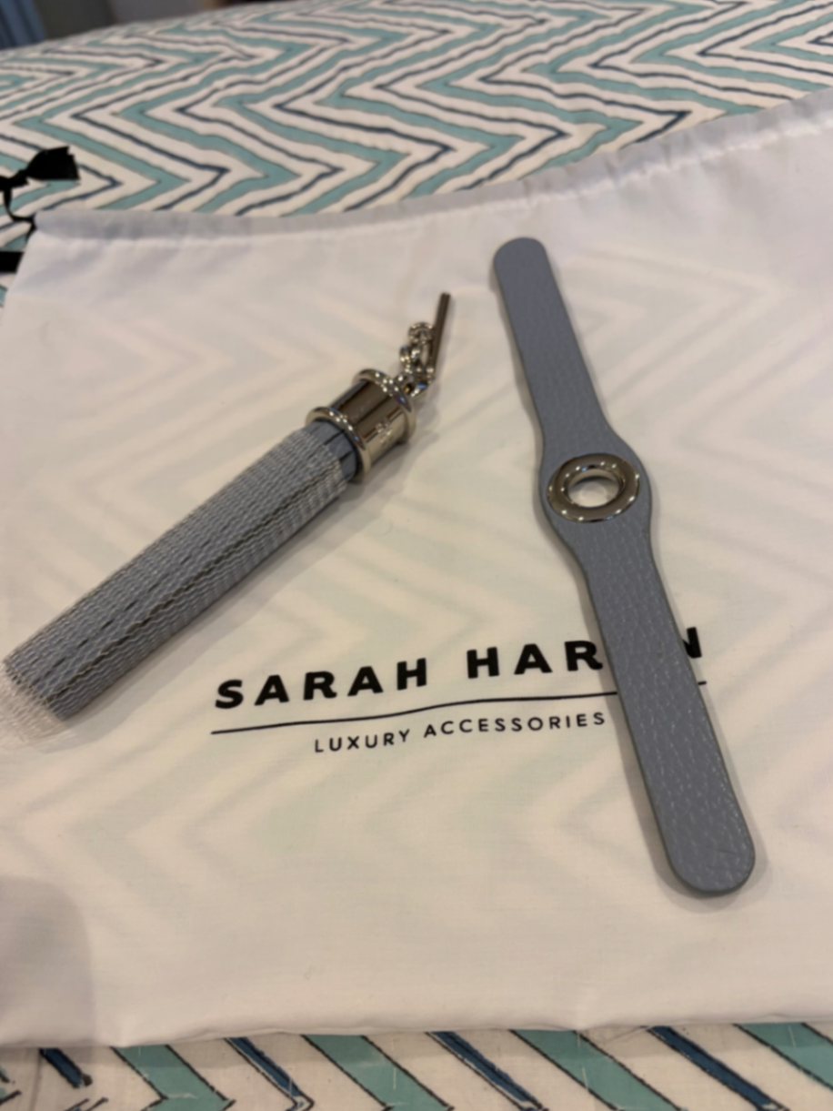 Duck Egg Blue Standard Deco stud and matching capsule tassel 