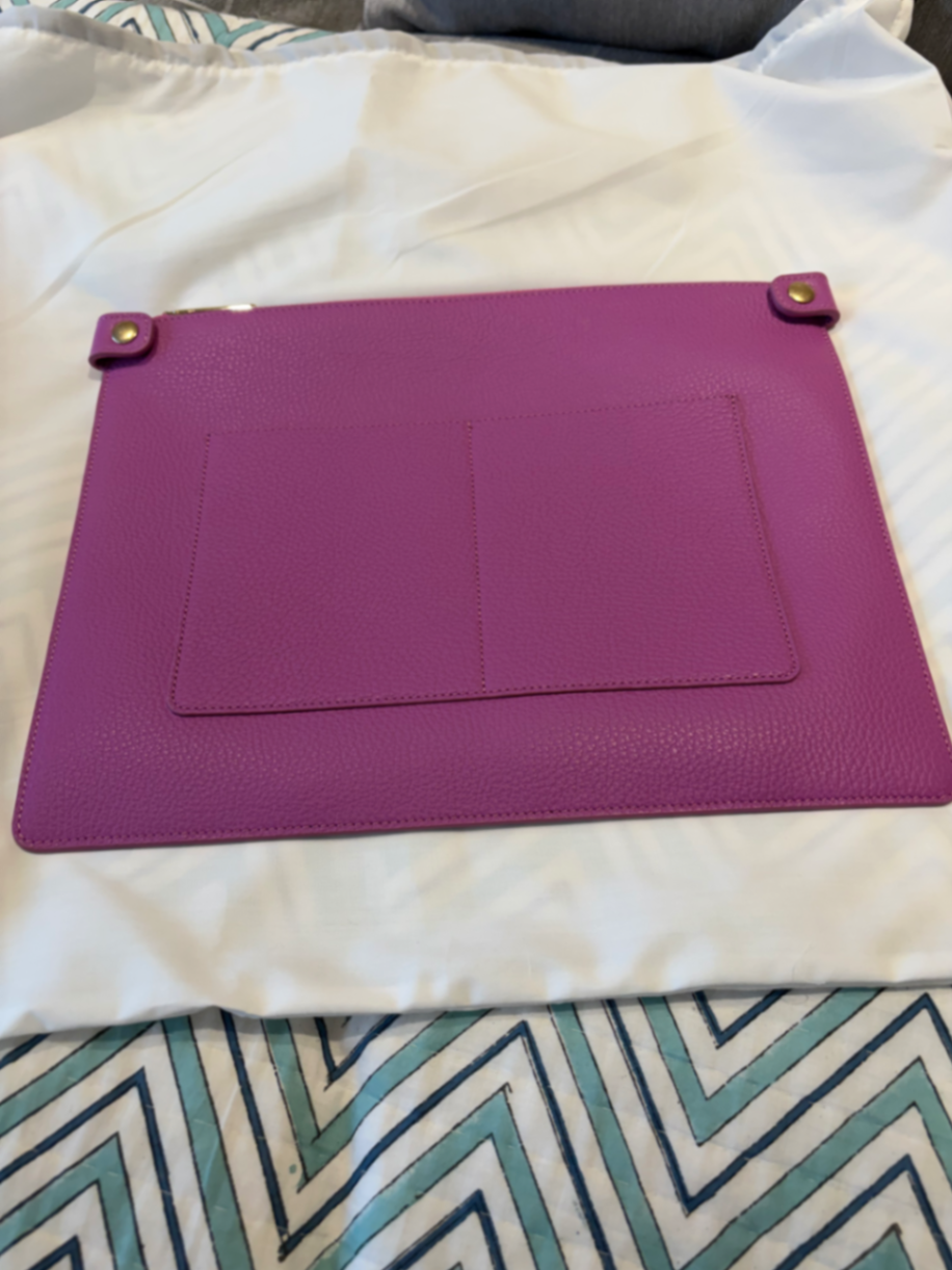 Zipped Pocket Divider - Gold / Purple Rose