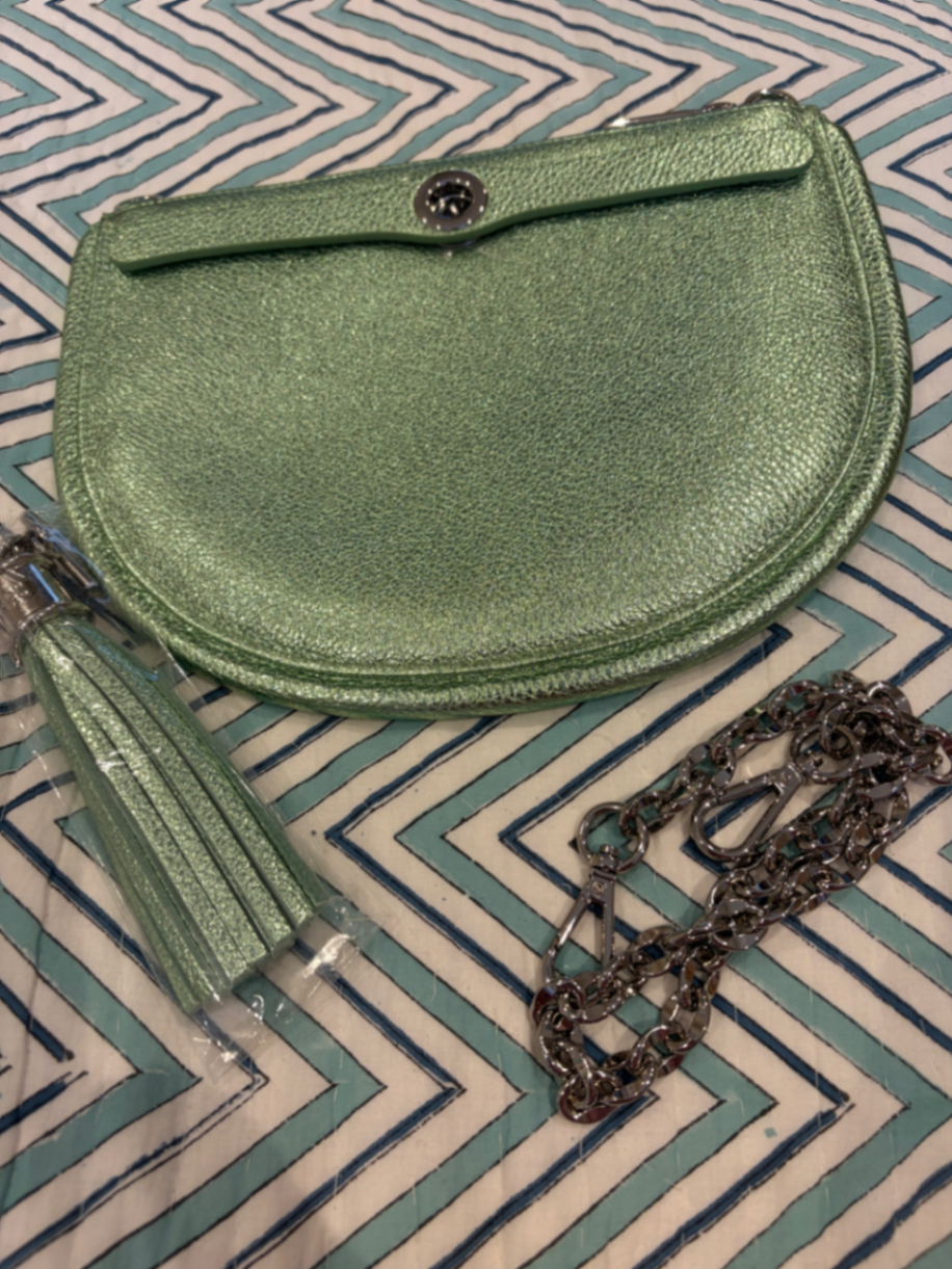 Brand new Luna Ivy with matching popper deco in metallic mojito green - sold with silver chain if wished .