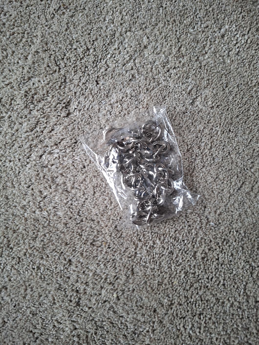 Silver shoulder length chain strap