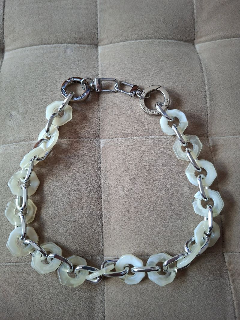 Sarah Haran Acrylic Chain Strap - Ivory / Silver