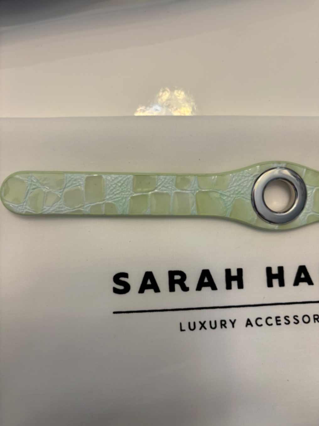 Mint patent croc deco strip SHW