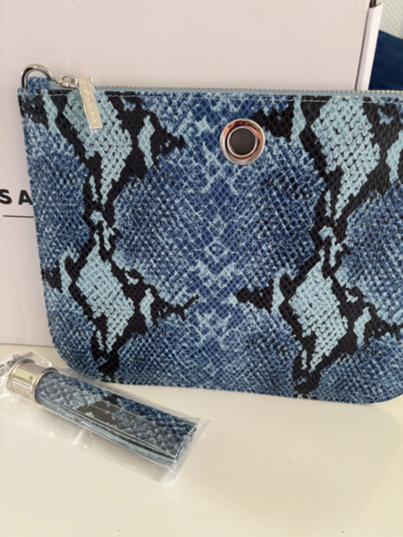 Blue snake skin Ivy & tassel SHW