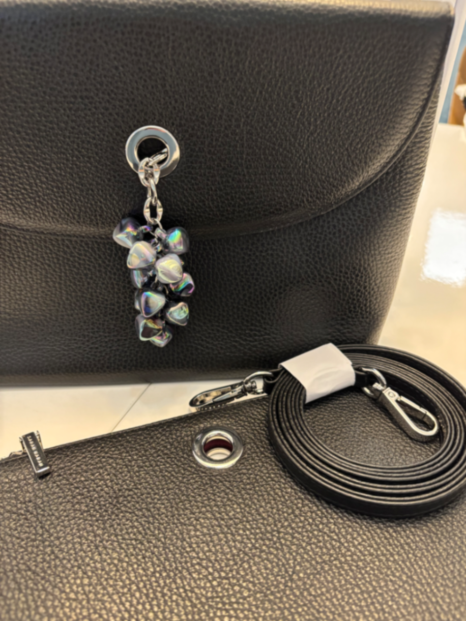 Black Jasmine, Ivy, strap & pearl drop tassel SHW