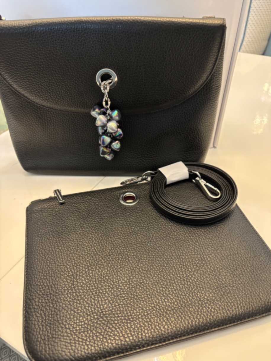 Black Jasmine, Ivy, strap & pearl drop tassel SHW
