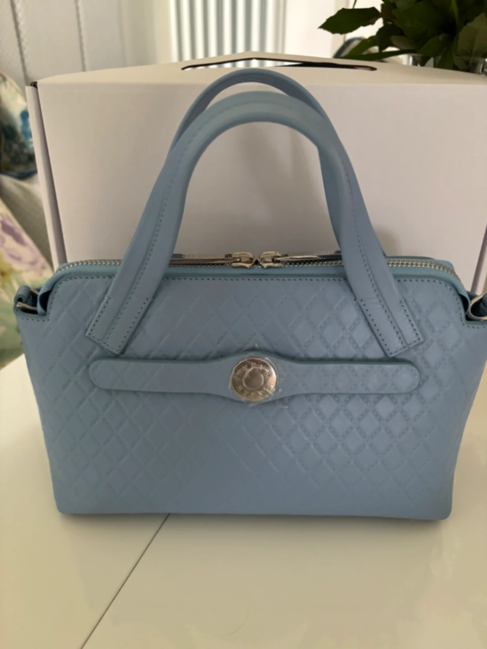 Blue quilted mini j SHW