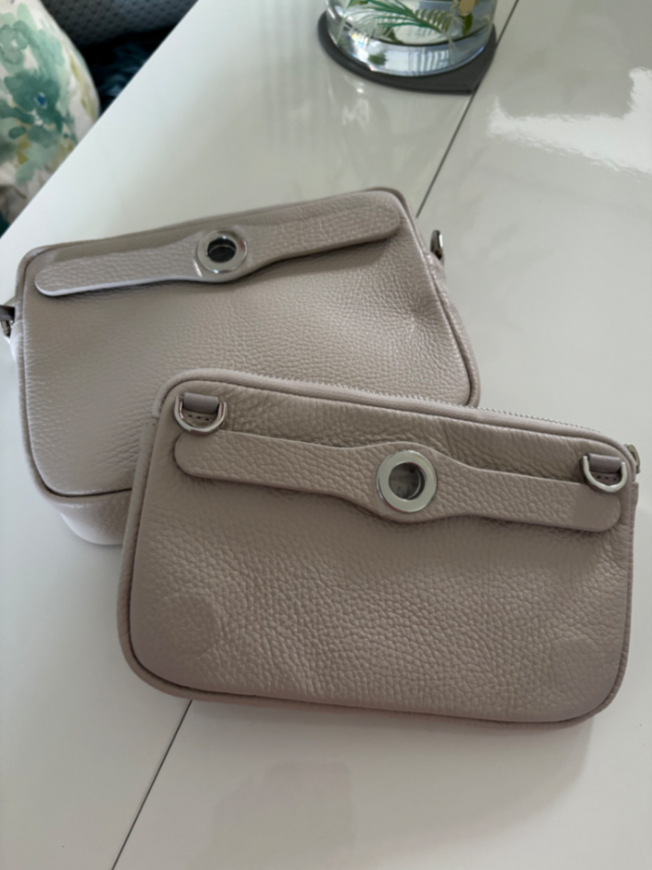 BNWT Porcelain Millie bag & matching Millie pouch SHW