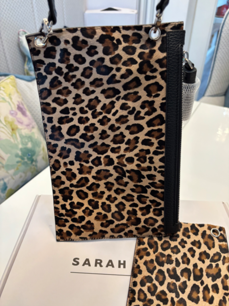 Classic Leopard Clover bag & matching Primrose pouch SHW