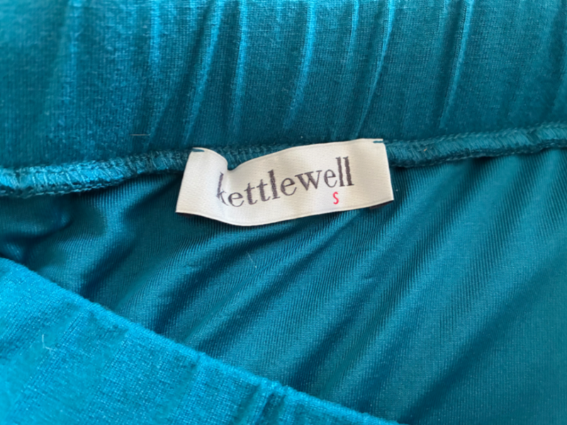Kettlewell turquoise viscose-elastane midi skirt
