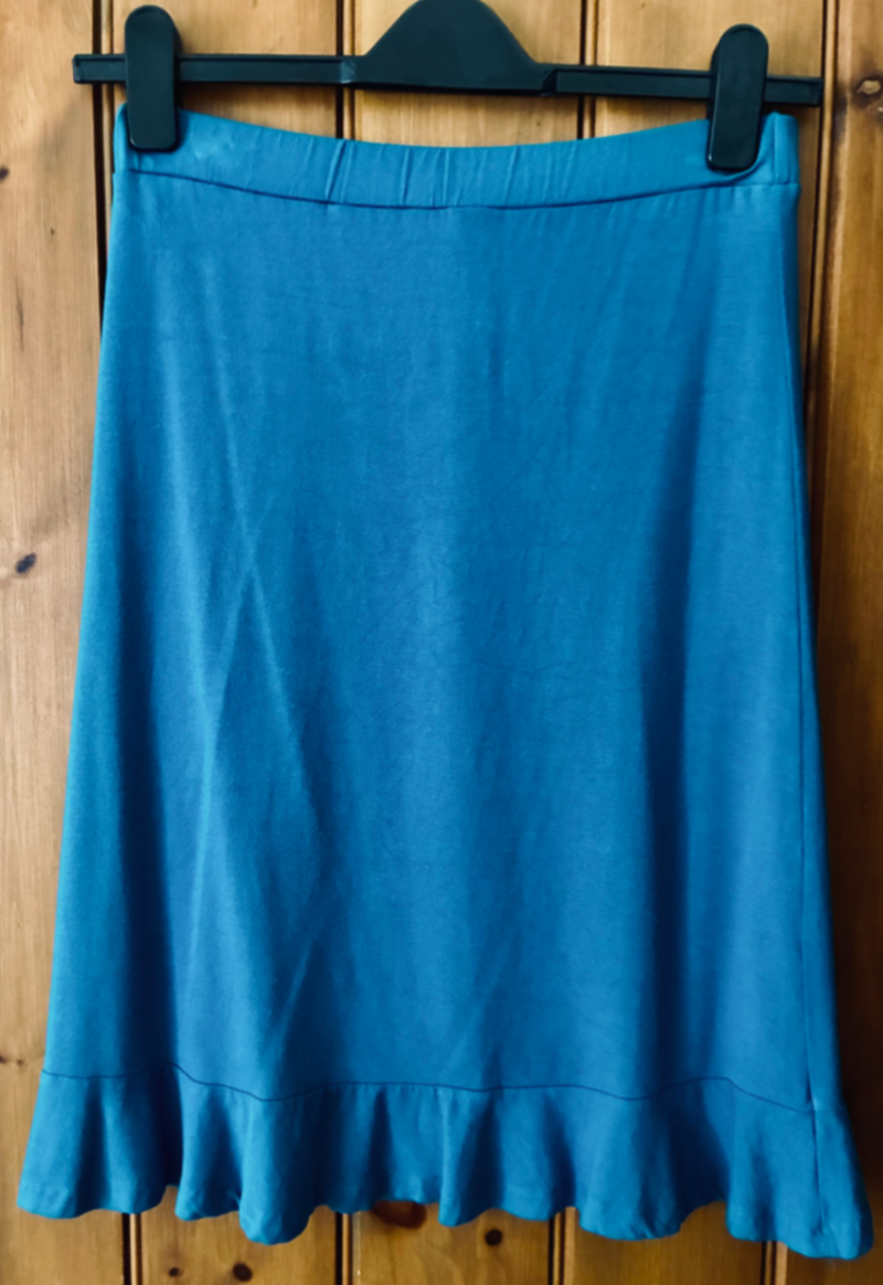 Kettlewell turquoise viscose-elastane midi skirt