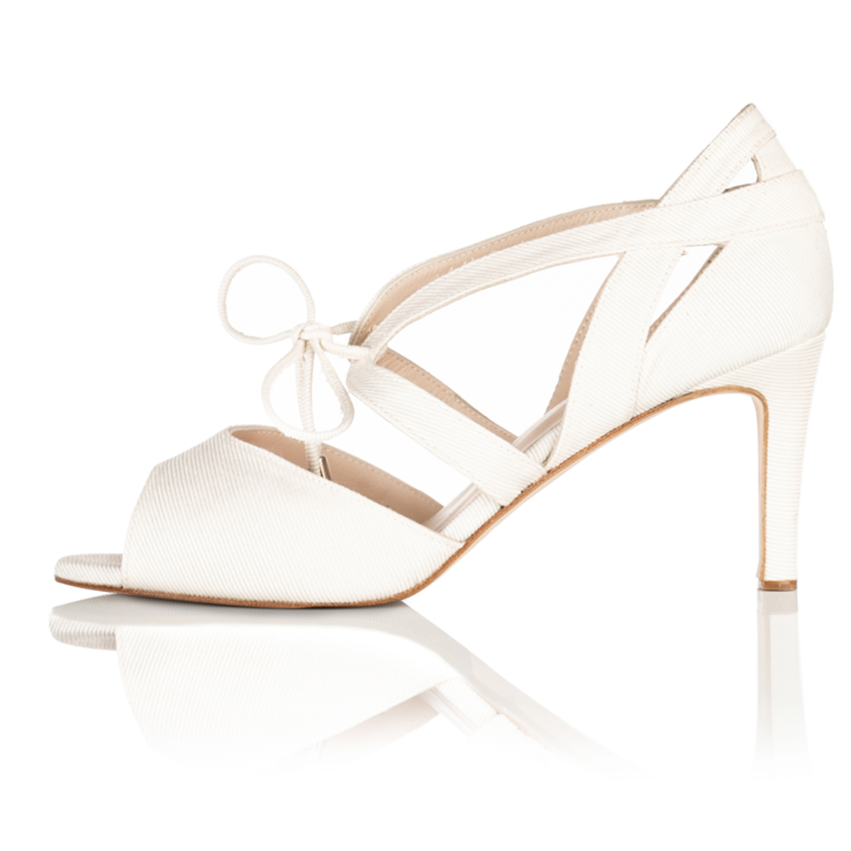Sally Ivory Grosgrain Wide Fit Bridal Heels
