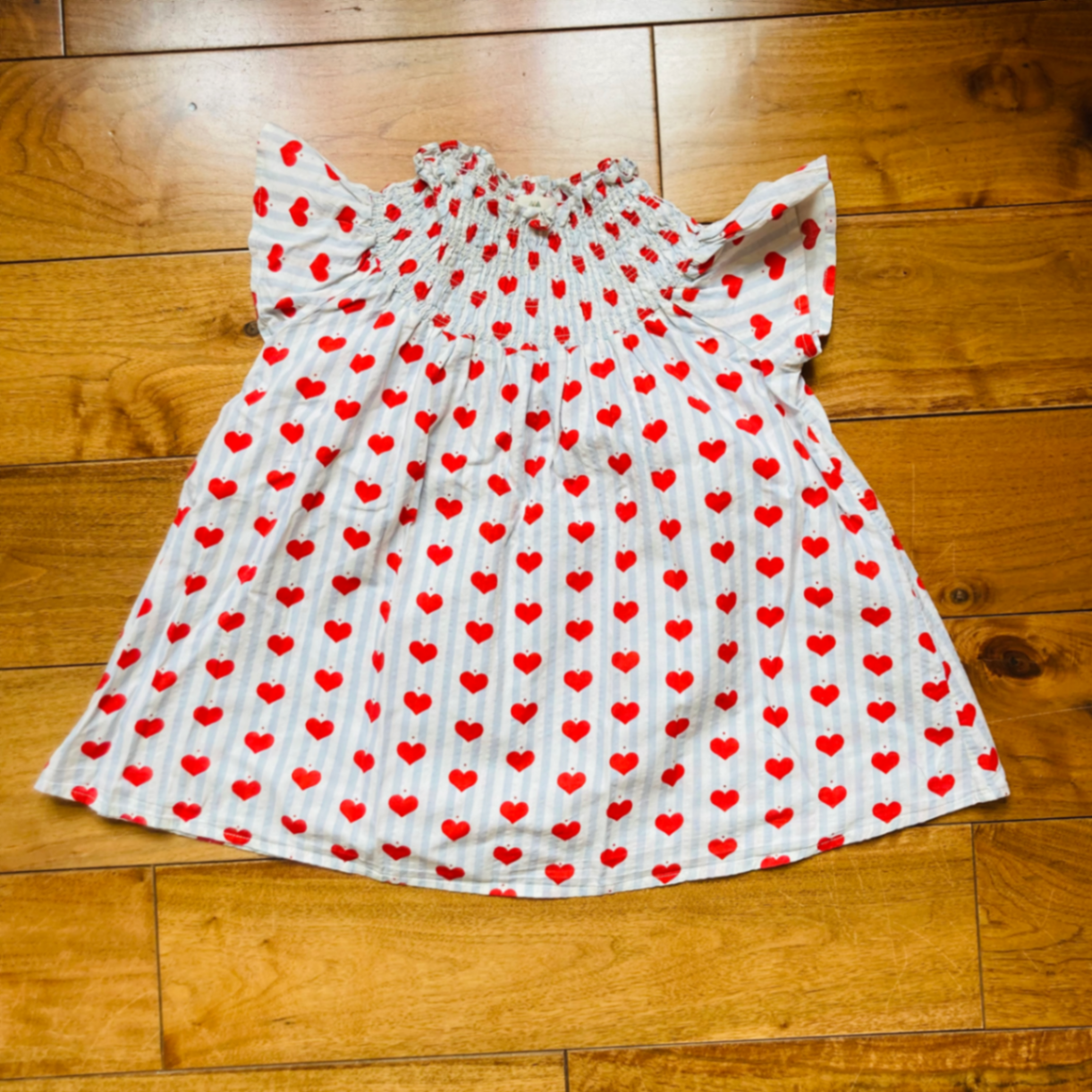 Hearts and stripes dress, 3Y