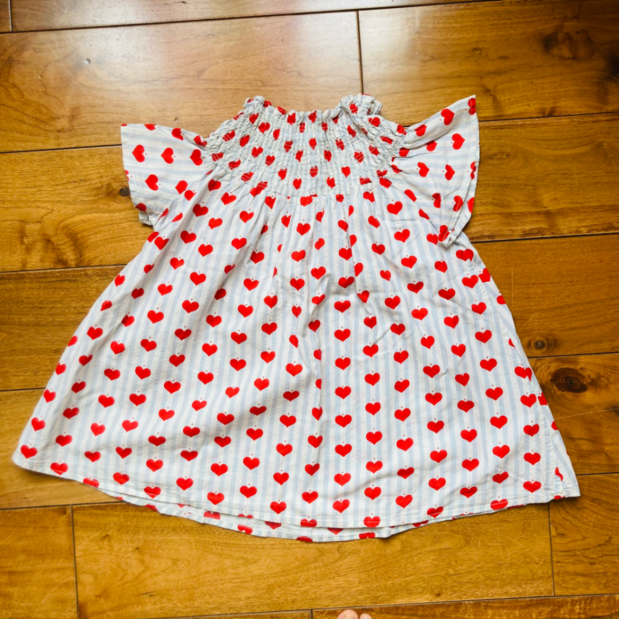 Hearts and stripes dress, 3Y