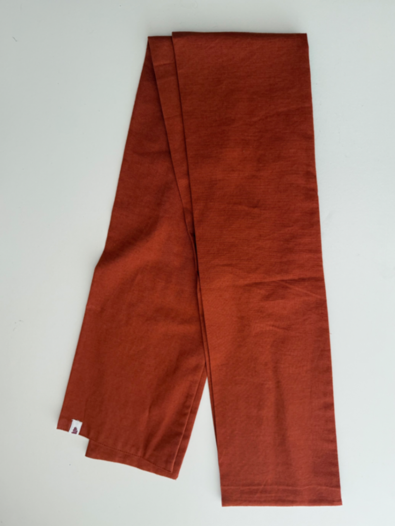 Rust Orange Linen Scarf