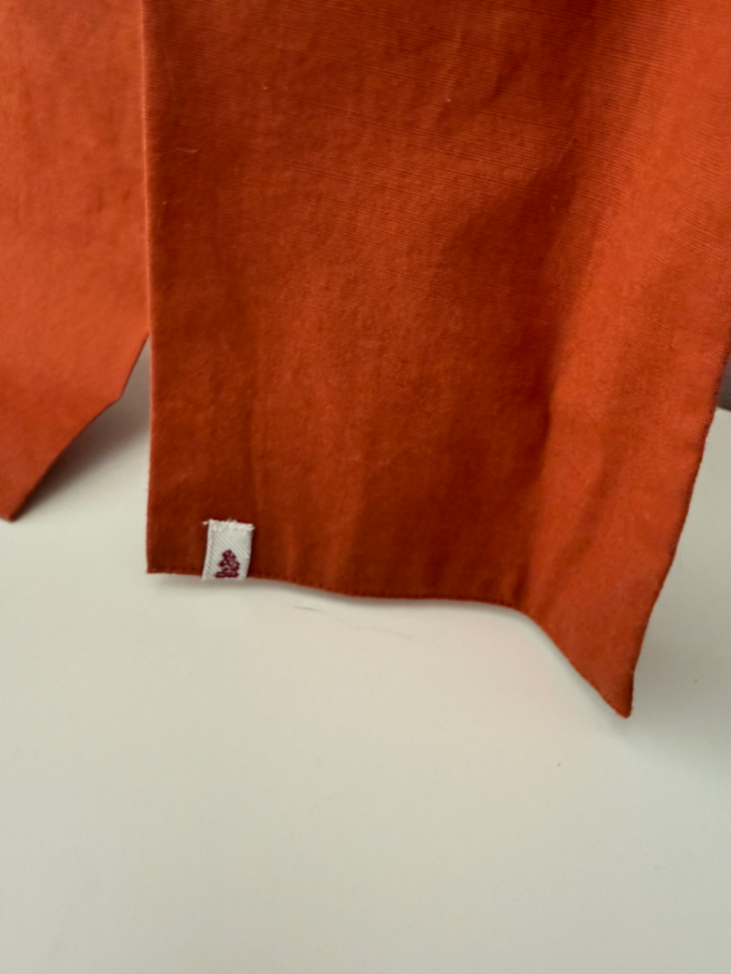 Rust Orange Linen Scarf