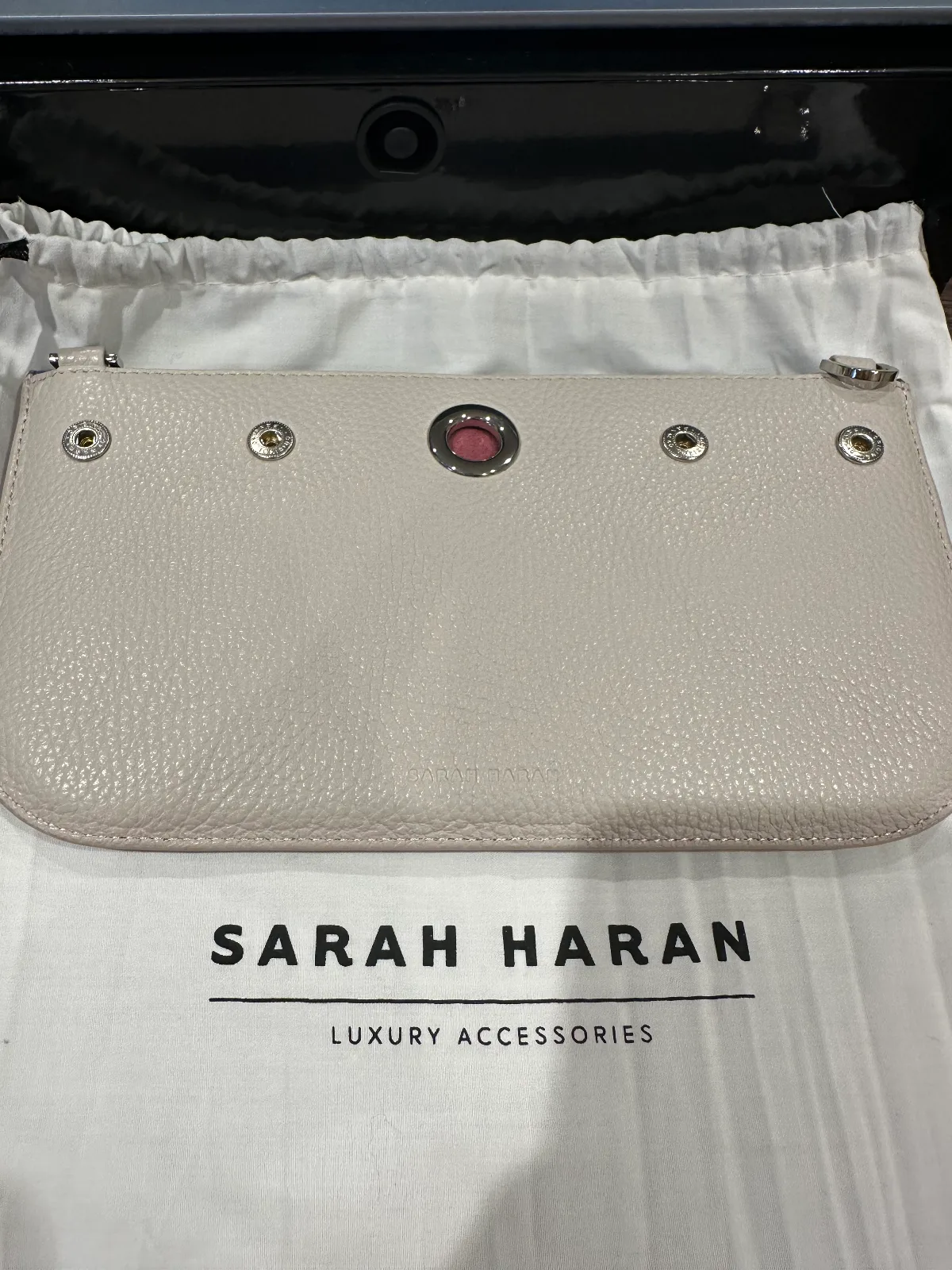 violet envelope clutch