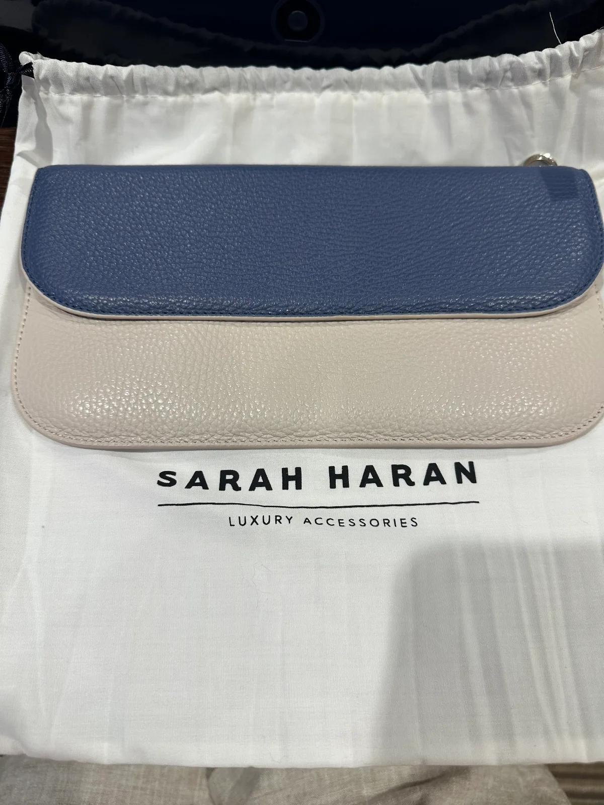 violet envelope clutch