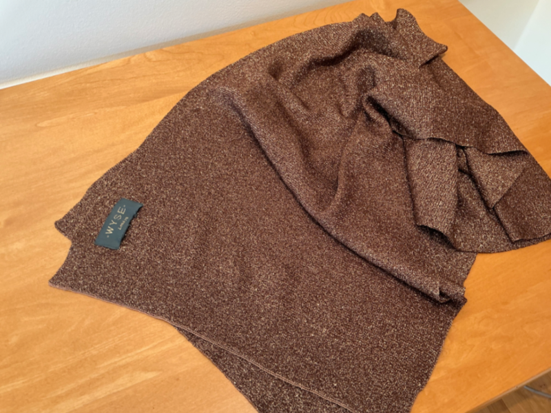 Wyse London Metallic Knit Scarf, Copper
