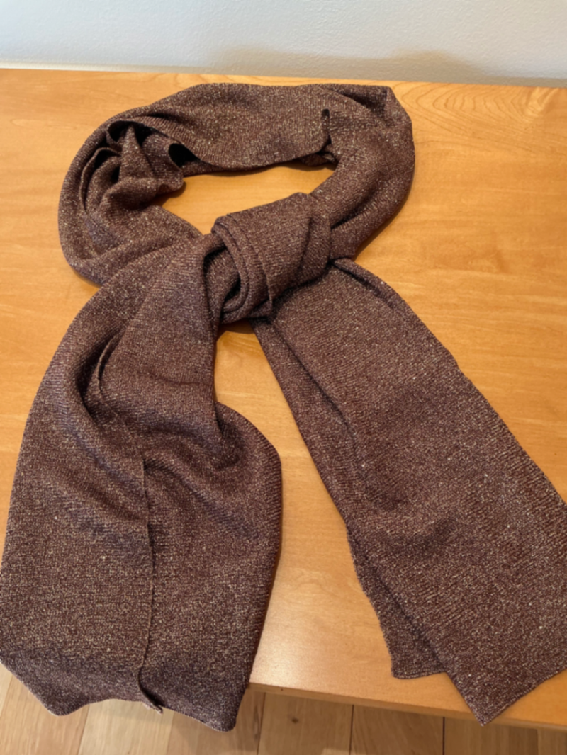 Wyse London Metallic Knit Scarf, Copper