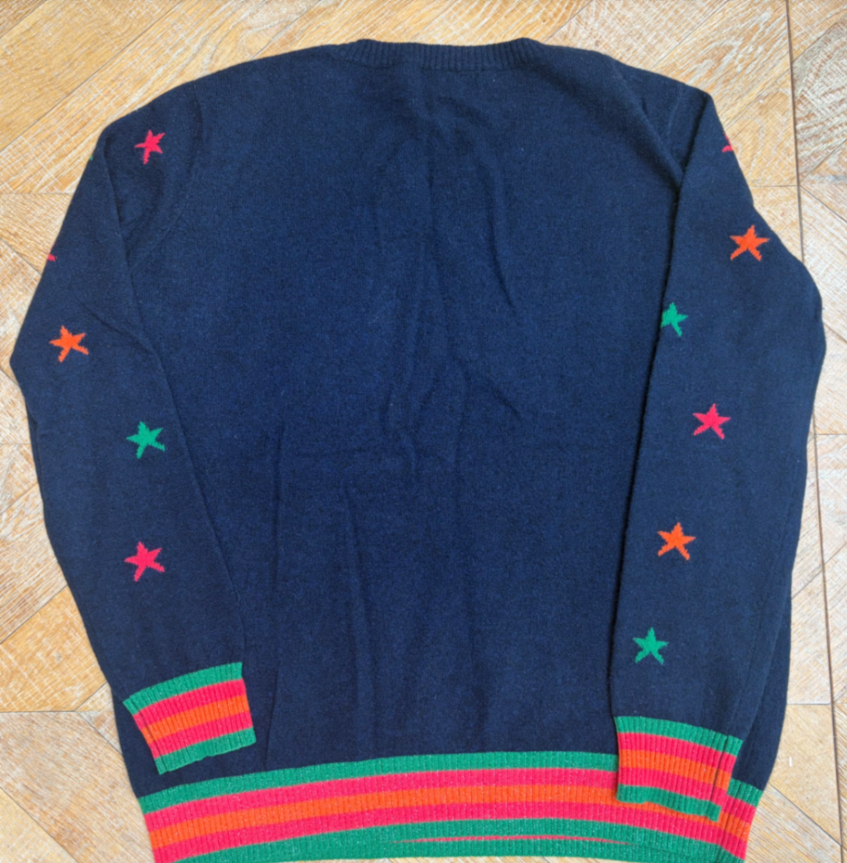 Navy cashmere star jumper
