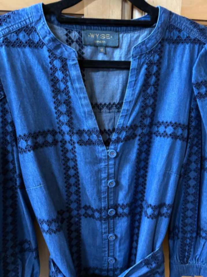 wyse denim dress Wyse Blue Denim Znga Dress Size 1