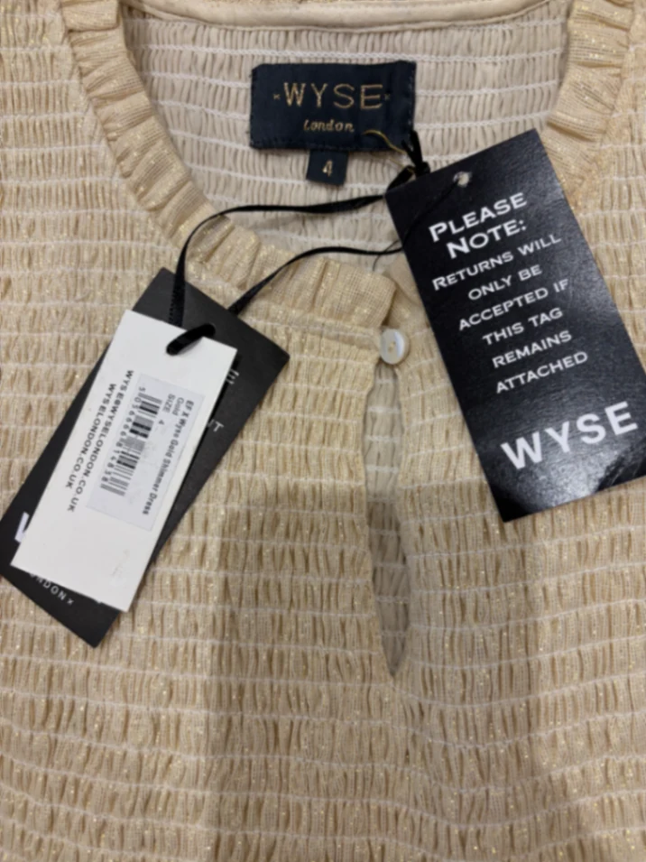 EF X Wyse Gold Shimmer Dress - Gold EF X Wyse Gold Shimmer Dress - Gold